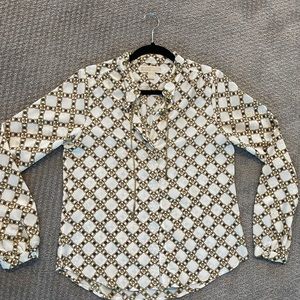 Michael Kors size small white chain link blouse